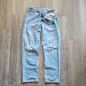 American Eagle Outfitters Light Blue Relaxed Straight Leg Jeans